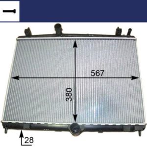 RADYATÖR C5 09 P508 10 1.6HDI EP6CDT MEK OTOM AC KLİMASIZ 555x394x24 1330.W5-1330.X2-1333.96-9687359980