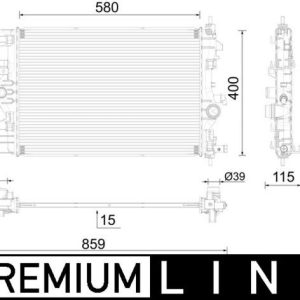 RADYATÖR PREMIUM LINE OTOMATİK ASTRA J-ZAFIRA TOURER C-CRUZE 1.4-1.6 AL/PL/BRZ 580x398x16