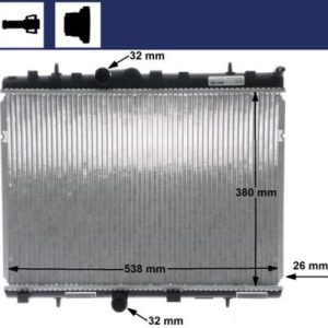 RADYATÖR C3 02 C2 03 207 07 1.4-1.6 16V-1.6HDI AC MEK AL/PL/BRZ 378x548x26