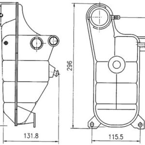 RADYATOR YEDEK SU DEPOSU MERCEDES W201 W124 S124 A1245001749