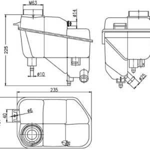 RADYATOR YEDEK SU DEPOSU MERCEDES C219 W211 S211 A2115000049