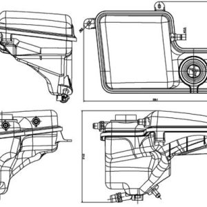 RADYATOR YEDEK SU DEPOSU BMW N52 N54 E65 E66 17137647713