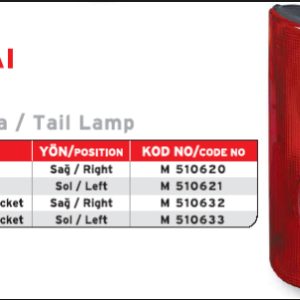 STOP LAMBASI DUYSUZ SAĞ H100 9240243800