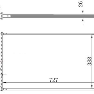 RADYATÖR MOVANO-MASTER II 99-01 1.9-2.2-2.5-2.8 DT AC MEK 728x414.5x27 7701049664