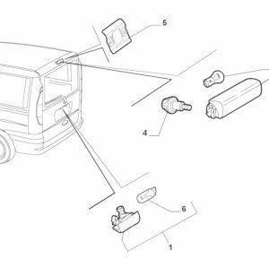 ARKA PLAKA LAMBASI DOBLO I-II-FIORINO-BIPPER-NEMO İKİ KAPI DUYLU AMPÜLLÜ