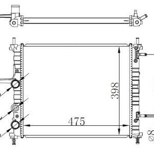 RADYATÖR BRAVA-BRAVO MAREA 1.6 16V 96-02 AC Otom. 475x395x22