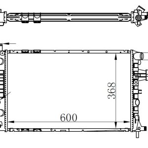 RADYATOR BRAZİNG MT 600X368X26 ASTRA G- 1.4İ/1.6İ/1.8İ/2.2İ 98-