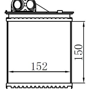 x KALORİFER RADYATÖRÜ BRAZİNG LOGAN 05 DUSTER 10 SANDERO 10 150x152x32 6001547484