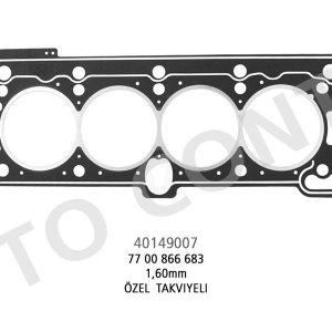 SİLİNDİR KAPAK CONTASI RENAULT MEGANE I-CLIO II-SYMBOL 1.4-1.6 8V-R19 1.4I-DACIA SOLENZA K7M-K7J LPG Lİ ARAÇLARA ÖZEL TAKVİYELİ 1.60mm BEYAZ