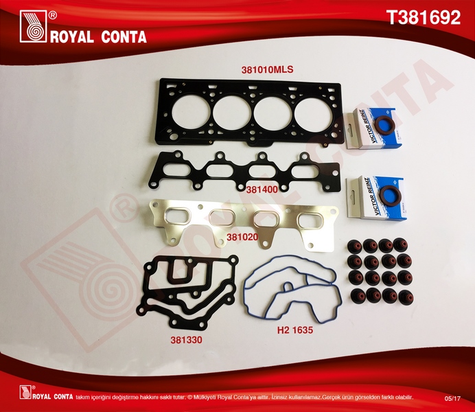 ÜST TAKIM CONTA REINZ KEÇELİ SUB.LASTİKLİ CLIO-MGN-SCENIC-LGN 1.4-1.6 16V K4J-K4M