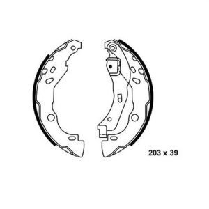 ARKA KAMPANA PABUÇ BALATA DACIA LOGAN 1.5L DCI 04-12 / RENAULT CLIO III 1.5L DCI 12- 7701207178-7701206429-4241.P1