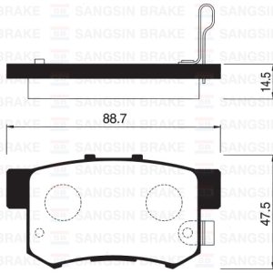 ARKA FREN BALATA HONDA ACCORD 2.0L F20 90-98 / CIVIC 1.6L D16 VTEC VTI 01-05 / 1.4L 1.6L 96-01 / 1.6L R16A2 VTEC sedan 06- / LEGEND 3.2L 91-96 /