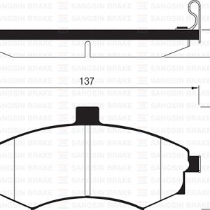 ÖN FREN BALATA HYUNDAI MATRIX 1.5L D4FA CRDi dizel 05- / ELANTRA 1.6L benzinli 01-03 - tepeli tip