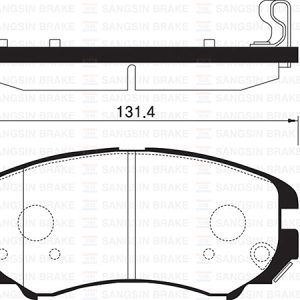 ÖN FREN BALATA HYUNDAI SONATA 2.0L CRDİ 98-04 2.0L VVTi GLS 05- / SANTAFE 2.0L D4EA CRDi 04- / TUCSON 2.0L D4EA CRDi 04-10 / KIA SOUL 1.6L CVVT 09- /