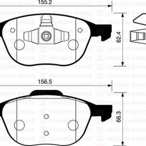 ÖN FREN BALATA MAZDA 3 BK 03-09 / FORD FOCUS II 04-18 / C-MAX 07-19 / KUGA 08- / VOLVO V40 19- / S40 04-12 3M512K021AB-30742030-BPYK3323Z
