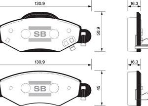 ÖN FREN BALATA TOYOTA YARIS 1.0L 1SZ-FE SCP10 fransız üretim 03-05 / 1.3L 2SZ-FE SCP12 fransız üretim 03-05 044650D010-044650D040-04465YZZEM