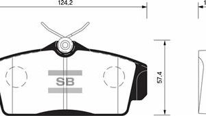 ÖN FREN BALATA NISSAN ALMERA 1.5L QG15DE N16 02- / PRIMERA 1.6L 2.0L GA16DE SR20DE P11 96-01 alt kısmı düz