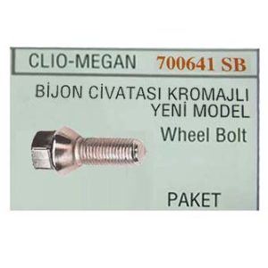 BİJON CIVATASI Y.M. CLIO-MGN DELİKLİ PULLU KROMAJLI 402222121R-7703003008