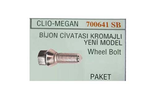 BİJON CIVATASI Y.M. CLIO-MGN DELİKLİ PULLU KROMAJLI 402222121R-7703003008