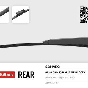 SİLECEK SÜPÜRGESİ ARKA MUZ TİPİ 280mm YETI 05/09 GOLF VI 10/08 GOLF VI 10/12 POLO VI 06/09