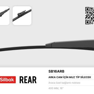 SİLECEK SÜPÜRGESİ ARKA MUZ TİPİ 405mm DOBLO II TEK KAPI 02/10 SPRINTER - CRAFTER 04/06