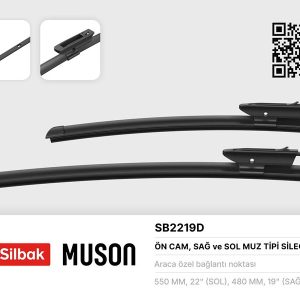 SİLECEK SÜPÜRGESİ 550/480MM MUZ TİPİ LOGAN II L8 04/15-LOGAN II K8 . MVC 03/15-SANDERO 2 03/15- SYMBOL L8 03/15
