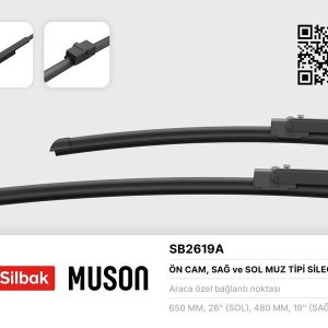 ÖN SİLECEK SÜPÜRGESİ X2 MUZ TİPİ FOCUS II 03 08 C MAX 04 10 OLCU: 650 / 480MM 3M51 S17528 AA-1537074