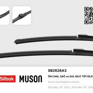 SİLECEK SÜPÜRGESİ 650/650MM MUZ TİPİ PORSCHE CAYENNE-TOUAREG 09/02