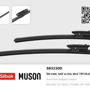 SİLECEK SÜPÜRGESİ 800/750MM MUZ TİPİ C4 PICASSO / C4 GRAND PICASSO 07/08