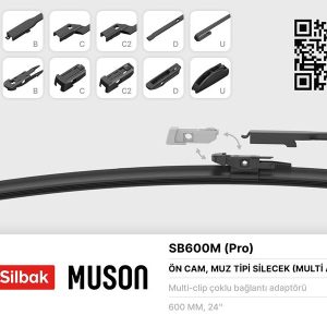 SİLECEK SÜPÜRGESİ MUZ TİPİ GRAFİTLİ 600mm 6 APARATLI