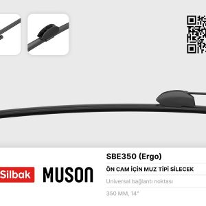 SİLECEK SÜPÜRGESİ MUZ TİPİ 350mm ÜNİVERSAL KANCALI ERGONOMİK