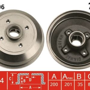 ARKA FREN KAMPANASI CORSA A 83-92 -CORSA B-TIGRA A 93-02 ABS SİZ