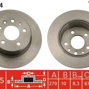 FREN DISKI ARKA MERCEDES W115 C123 S123 W116 W126 W123
