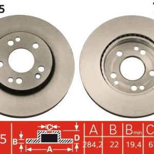 FREN DISKI ON MERCEDES W201 W124 S124 C124 A124 R107
