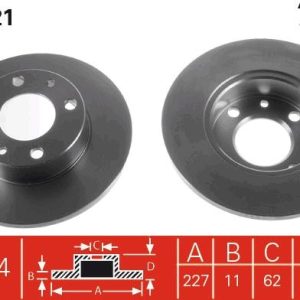 ÖN FREN AYNASI M131 1600 227x10.8x4DL