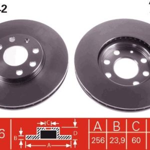 ÖN FREN AYNASI ASTRA G 98 09 ZAFIRA A 99 09 256x24x4DLxHAVALI