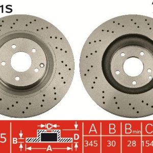 FREN DISKI ON MERCEDES AMG W203 CL203 C209 R171
