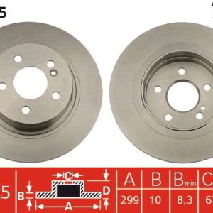 FREN DISKI ARKA MERCEDES W204 S204 C204 C207 A207