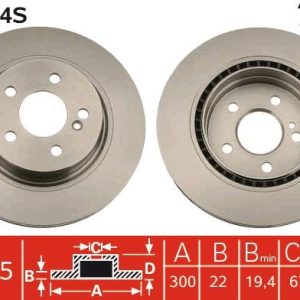 FREN DISKI ARKA MERCEDES W204 S204 C207 A207