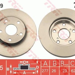 ÖN FREN DİSKİ HAVA KANALLI TOYOTA AURIS COROLLA 1.6L 1ZR-FAE ZRE181 ZRE185 13-18 1.4L 1ND-FTV D-4D NDE180 13-18 1.33L 1NR-FE NRE180 13-18 277 ÇAP X 5