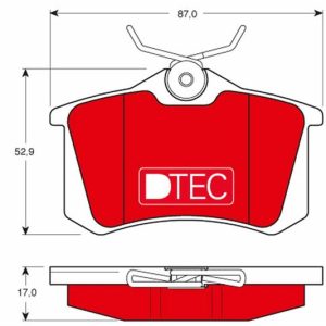 DİSK BALATA DTEC ARKA AUDI A1 8X1. 8XK . A1 SPORTBACK 8XA. 8XF . A2 8Z0 . A3 8L1 1997-2015
