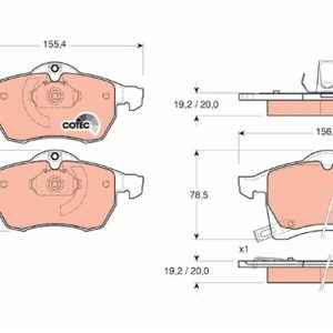 ÖN BALATA ASTRA G 1.8 00/05 ASTRA H 05 ZAFIRA 00 MERIVA 03 CORSA C D 03 COMBO 04