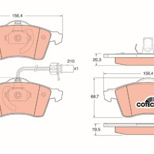 ÖN BALATA TRANSPORTER T4 CARAVELLE 2.5 TDI 90-03 GDB1391