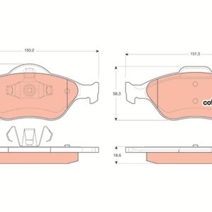 ÖN BALATA FIESTA 1.4TDCİ ABSLİ 00 FUSION 02 MAZDA 121 96 MAZDA 2 03