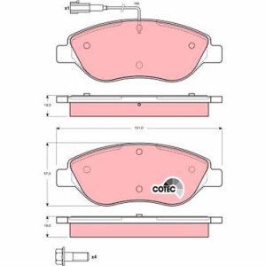 ÖN BALATA EGEA YM-STILO 2.4 20V 01 1.9 JTD-MULTIWAGON 1.9JTD 04 BRAVO 1.9D MULTIJET 07