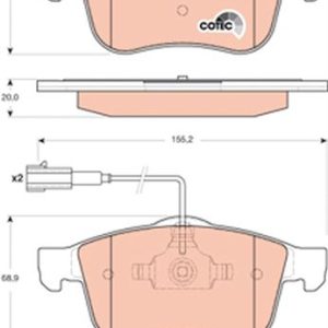 ÖN FREN BALATASI ALFA ROMEO 159 05 11 BRERA 06 SPIDER 06 1.8MPİ 1.9JTS 1.9JTDM 2.2JTS FİŞLİ