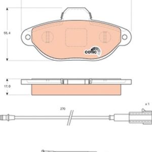 ÖN BALATA FİŞLİ FIAT PANDA 1.2 09 PANDA 1.4 10 500 1.2 11/08 FORD KA 1.2 2.09