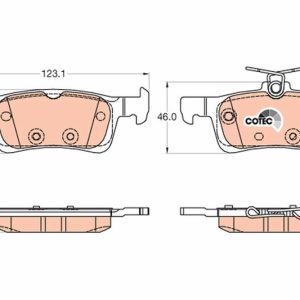 ARKA FREN BALATASI P308 II 1.2 VTİ-1.2 THP-1.6 HDİ-2.0 HDİ 13 FREN DİSKİ ÇAPI 249mm İÇİN