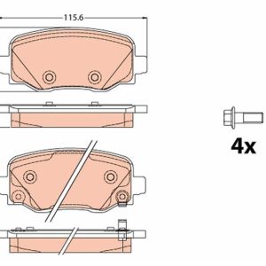 ARKA FREN BALATASI FIAT 500X 14 JEEP RENEGADE 14 COMPASS 20 ALFA ROMEO TONALE 22 1.3D MTJ 1.3TB 1.4 1.6D MTJ 1.6E-TORQ 2.0D MTJ