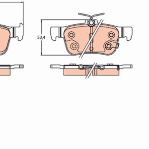 ARKA FREN BALATA HONDA CIVIC 1.6L FC5 sedan 4 kapı sedan benzinli 16- / CR-V 2.0L K20 02-06 / FORD TRANSIT CONNECT 1.5L 1.6L 15- / KUGA 1.5L 1.6L